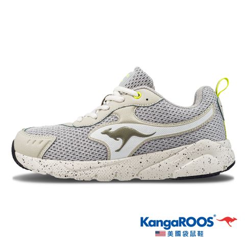 【KangaROOS 美國袋鼠鞋】女 VALLEY 透氣吸濕 緩震機能 慢跑鞋 (灰-KW21448)