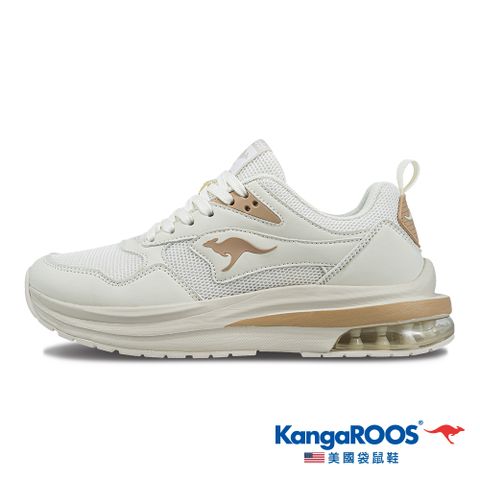 【KangaROOS】女 CAPSULE 2 太空科技氣墊跑鞋 運動鞋 休閒鞋(米-KW32271)