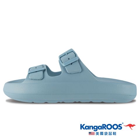 KangaROOS 美國袋鼠鞋 女鞋 PUFFS 泡芙柔底拖鞋 拖鞋 涼鞋 (藍-KW32256)