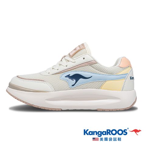 KangaROOS 美國袋鼠鞋 女 BREAK 厚底貝果鞋 機能運動 厚底增高(卡其/藍/黃-KW41271)