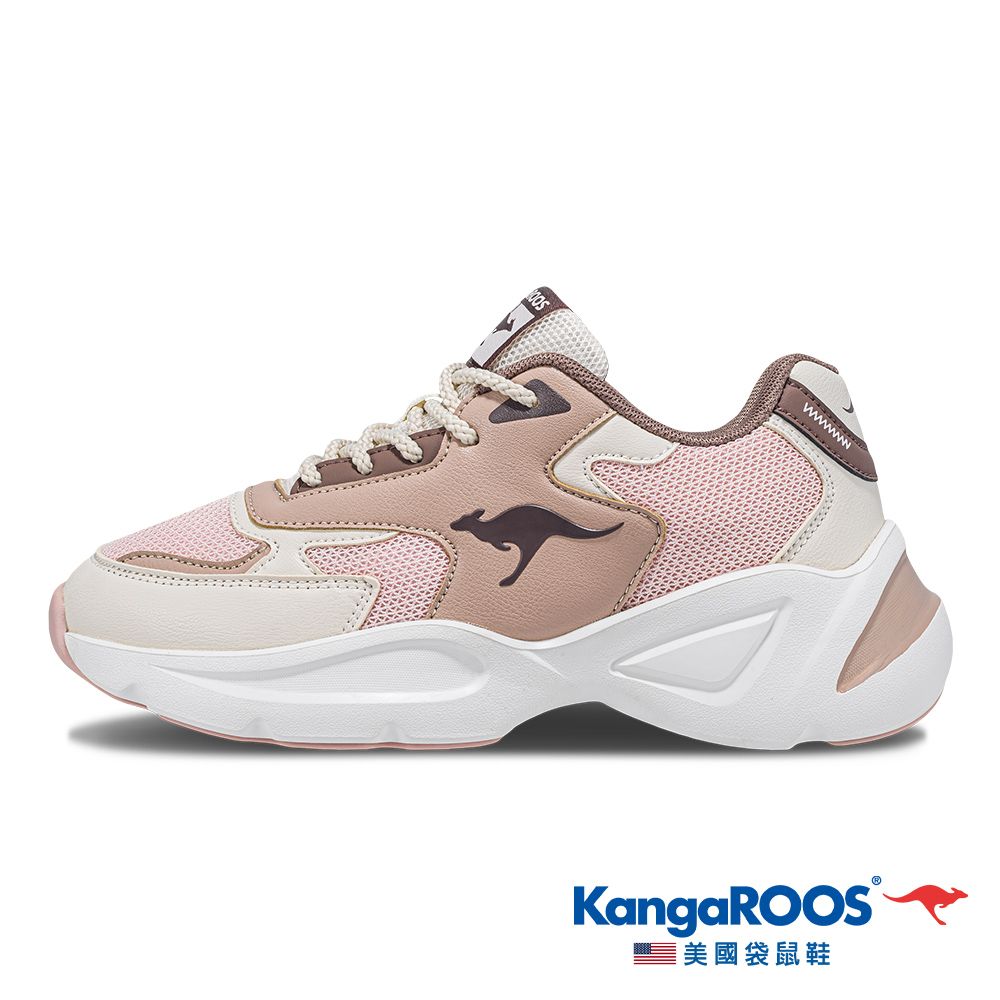 KangaROOS 美國袋鼠鞋 女鞋 LOFTY 大人感奶霜鞋 增高厚底 舒適輕盈 (咖/粉-KW41253)