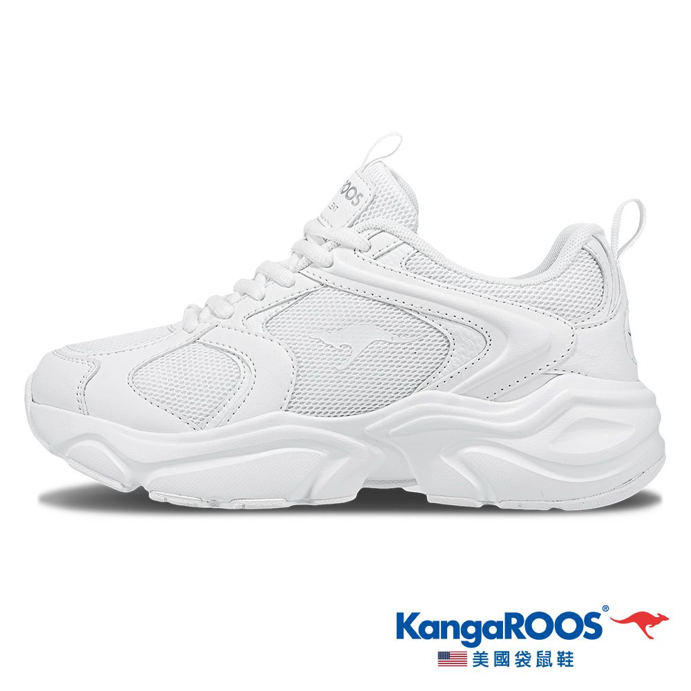 KangaROOS 美國袋鼠鞋 女鞋 SWING 3 防潑水奶霜老爹鞋 防臭 人體工學 (白-KW41929)