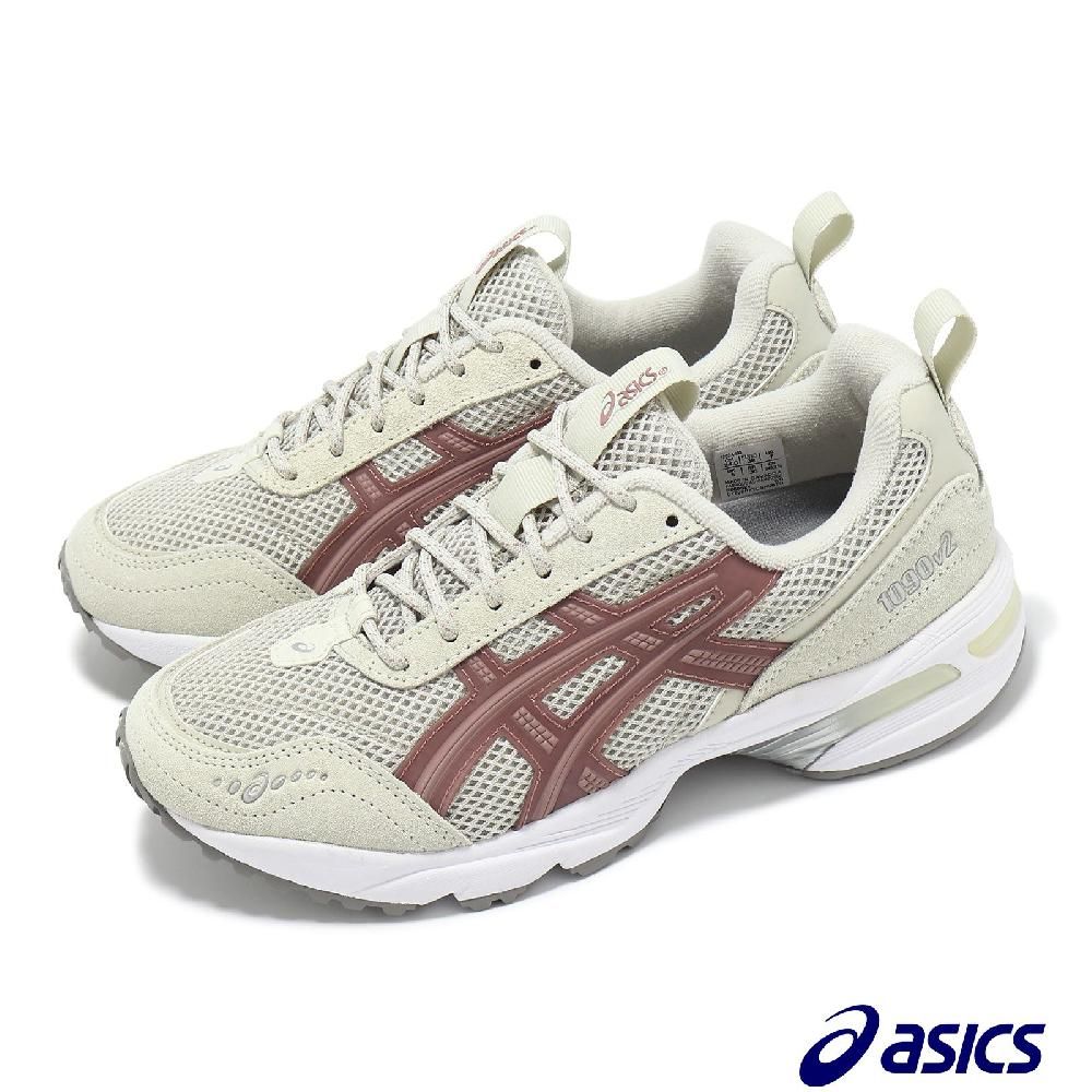 Asics 亞瑟士   休閒鞋 GEL-1090 V2 女鞋 米白 紅 復古 緩衝 千禧跑鞋 1202A480021