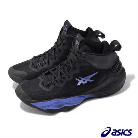 Asics 亞瑟士 籃球鞋 Nova Surge 2 男鞋 黑 藍 緩震 回彈 支撐 高筒 亞瑟膠 運動鞋 亞瑟士 1061A040004