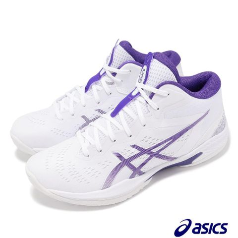 Asics 亞瑟士 籃球鞋 GELHoop V16 男鞋 女鞋 白 紫 抗扭 緩衝 運動鞋 1063A078102