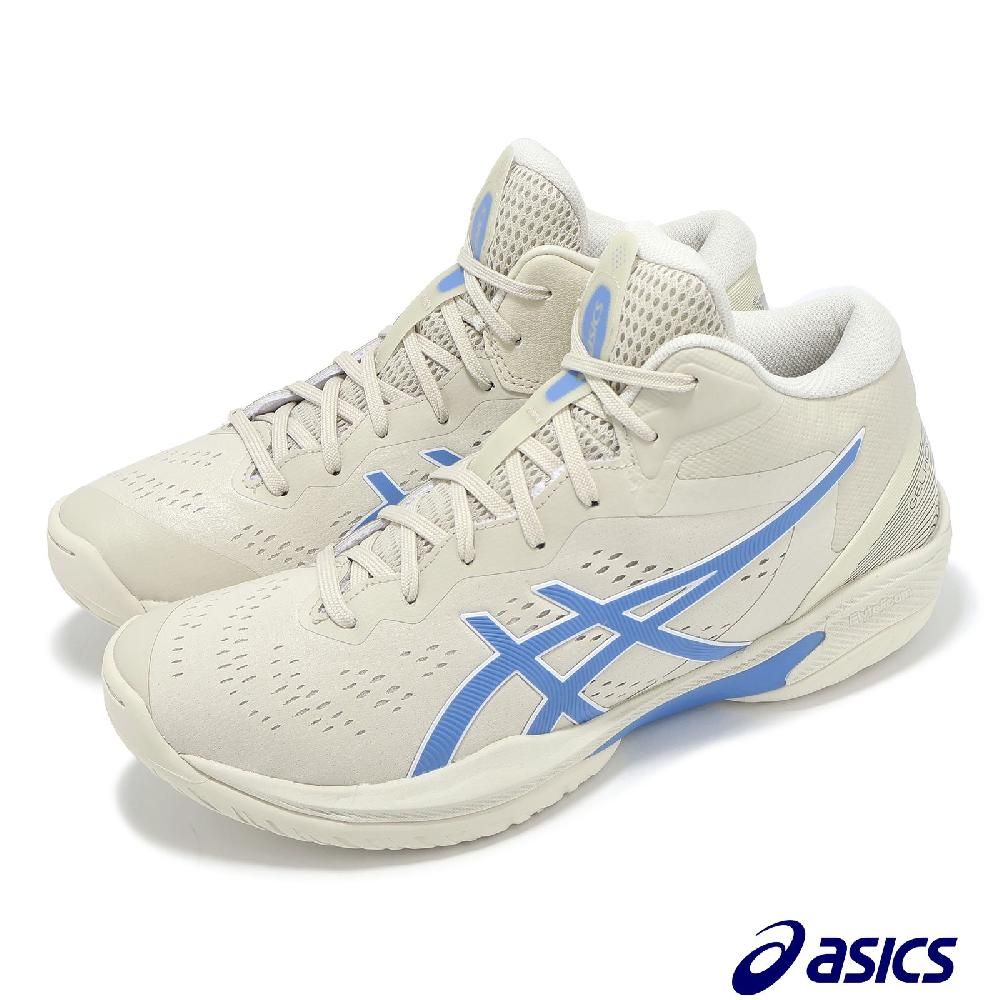 Asics 亞瑟士 Asics 亞瑟士 籃球鞋 GELHoop V16 男鞋 女鞋 米白 藍 輕量 回彈 運動鞋 1063A090250