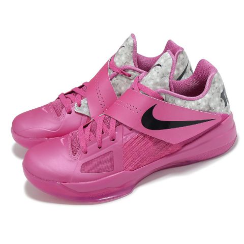 NIKE 耐吉 籃球鞋 KD 4 Aunt Pearl 男鞋 乳癌 粉紅 銀 珍珠 杜蘭特 魔鬼氈 HF9098-600