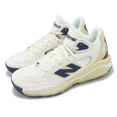 NEW BALANCE 籃球鞋 Fresh Foam BB 男鞋 米白 海軍藍 緩衝 中筒 支撐 運動鞋 NB BBFRSHV1-D