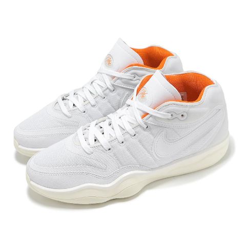 NIKE 耐吉 籃球鞋 Air Zoom G.T. Hustle 2 EP 男鞋 白 橘 膠底 復古 氣墊 運動鞋 DJ9404-104