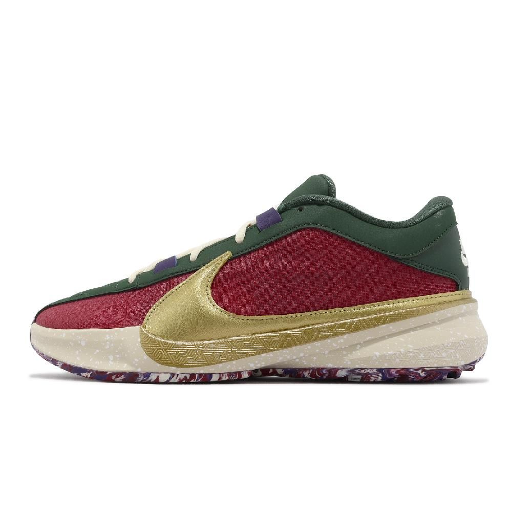 NIKE 耐吉 籃球鞋 Zoom Freak 5 EP 男鞋 紅 綠 金 公鹿 字母哥 Keep It A Buck DZ2945-600