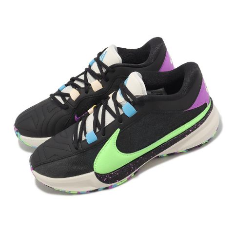 NIKE 耐吉 籃球鞋 Zoom Freak 5 EP 男鞋 黑 綠 紫 字母哥 希臘怪物 5代 DX4996-002