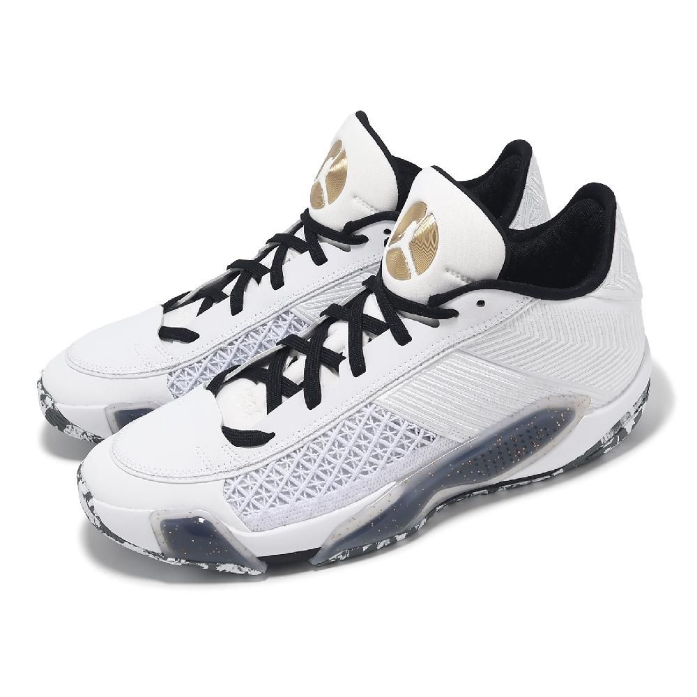 NIKE 耐吉籃球鞋Air Jordan XXXVIII Low PF 男鞋白黑金氣墊AJ38