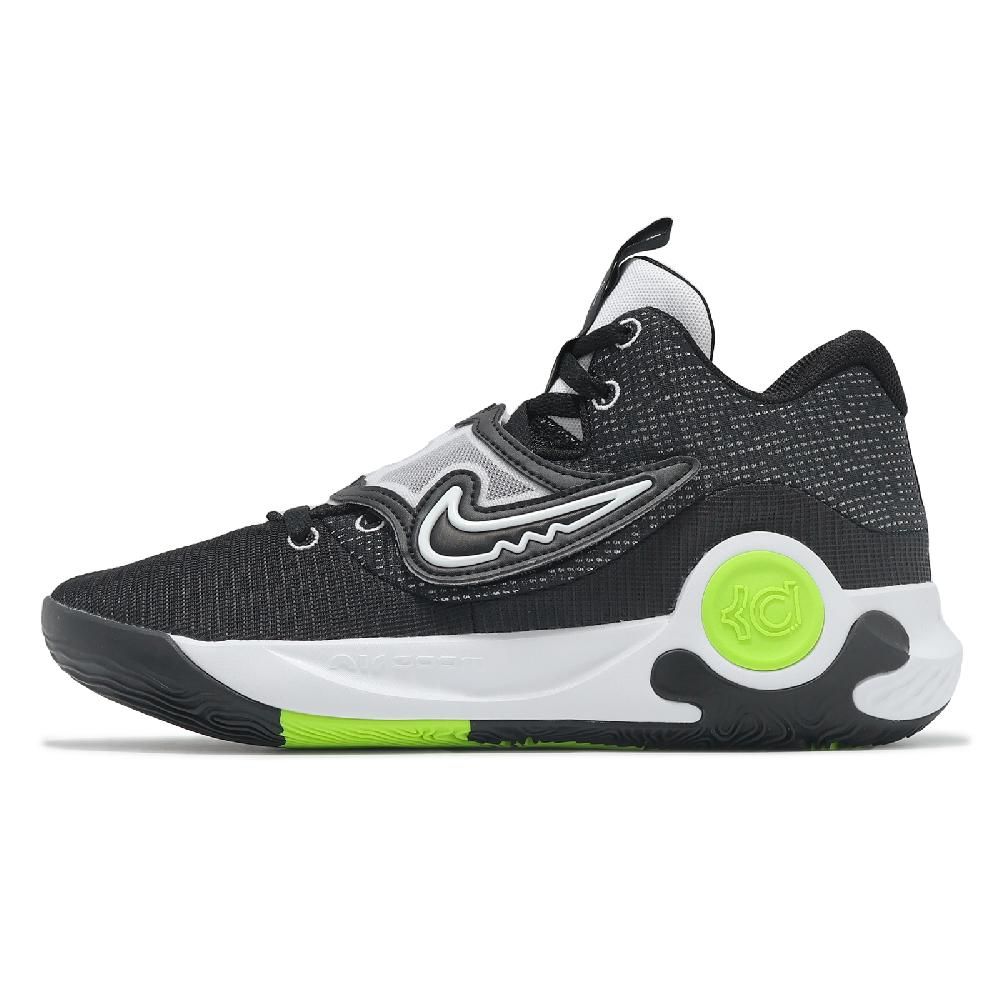 NIKE 耐吉 籃球鞋 KD Trey 5 X EP 黑 白 Durant 螢光綠 氣墊 魔鬼氈 運動鞋 DJ7554-007