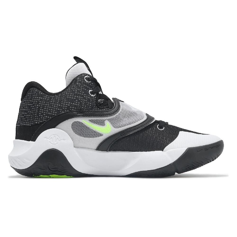 NIKE 耐吉 籃球鞋 KD Trey 5 X EP 黑 白 Durant 螢光綠 氣墊 魔鬼氈 運動鞋 DJ7554-007