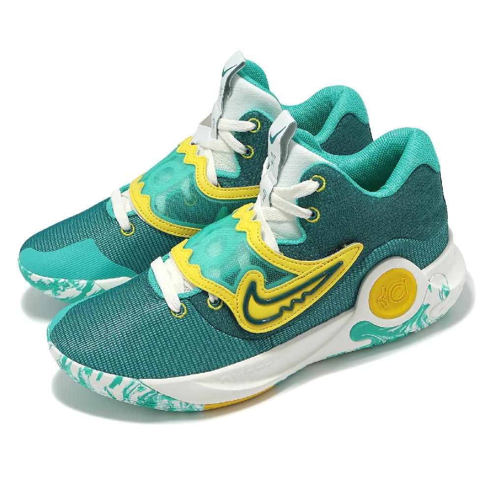 NIKE 耐吉 籃球鞋 KD Trey 5 X EP 男鞋 綠 黃 魔鬼氈 氣墊 Durant  DJ7554-300
