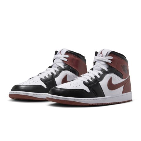 【NIKE】AIR JORDAN 1 MID SE 男 籃球鞋 黑 白 棕紅-HF3216102