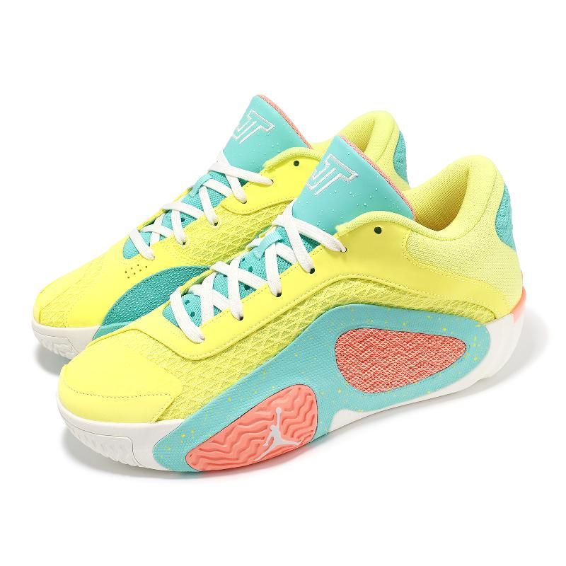 NIKE 耐吉籃球鞋Jordan Tatum 2 PF 男鞋黃橘Lemonade 運動鞋