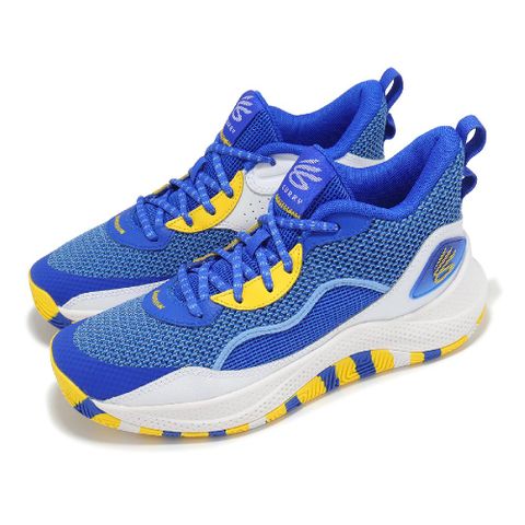 Under Armour 安德瑪 籃球鞋 Curry 3Z 24 男鞋 藍 黃 白 子系列 緩震 中筒 UA 3027626400
