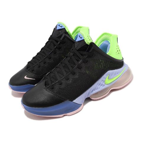 NIKE 耐吉 籃球鞋 Lebron XIX Low EP 19 低筒 黑 螢光綠 氣墊 男鞋 LBJ DO9828-001