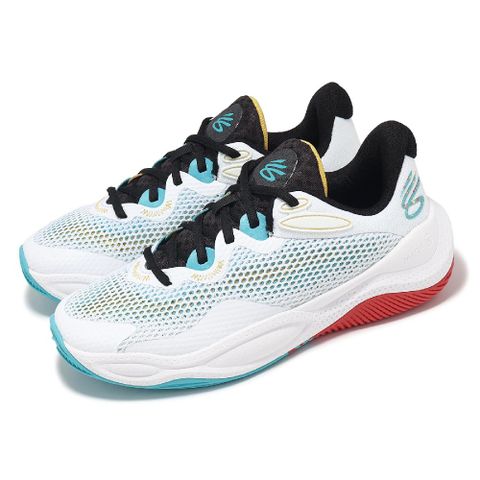 Under Armour 安德瑪 籃球鞋 Curry Splash 24 AP 男鞋 白 藍綠 支撐 緩衝 咖哩 運動鞋 UA 3027262100