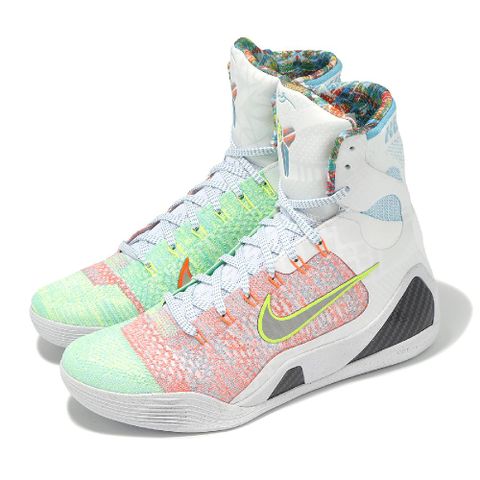 NIKE 耐吉 籃球鞋 Kobe IX Elite High Protro 男鞋 白 橘 綠 高筒 復刻 針織鞋面 FZ7335-101