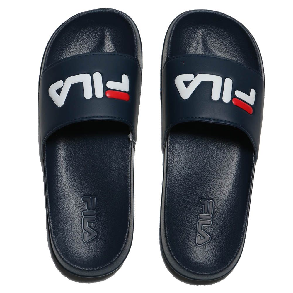 Fila  拖鞋 童鞋 膠拖 藍 白LOGO 防水 中童 大童 2S435W331