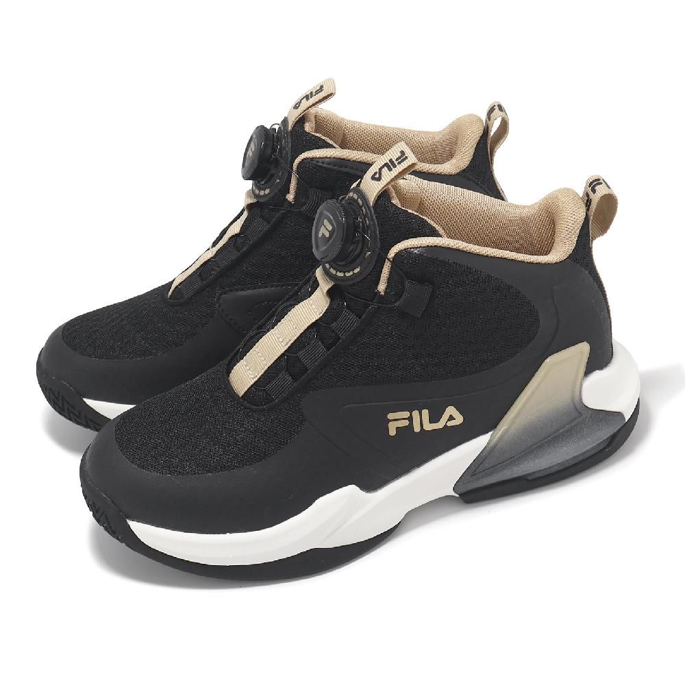 Fila  斐樂 籃球鞋 B809Y 大童 女鞋 黑 金 旋鈕 氣墊 緩衝 運動鞋 3B809Y008