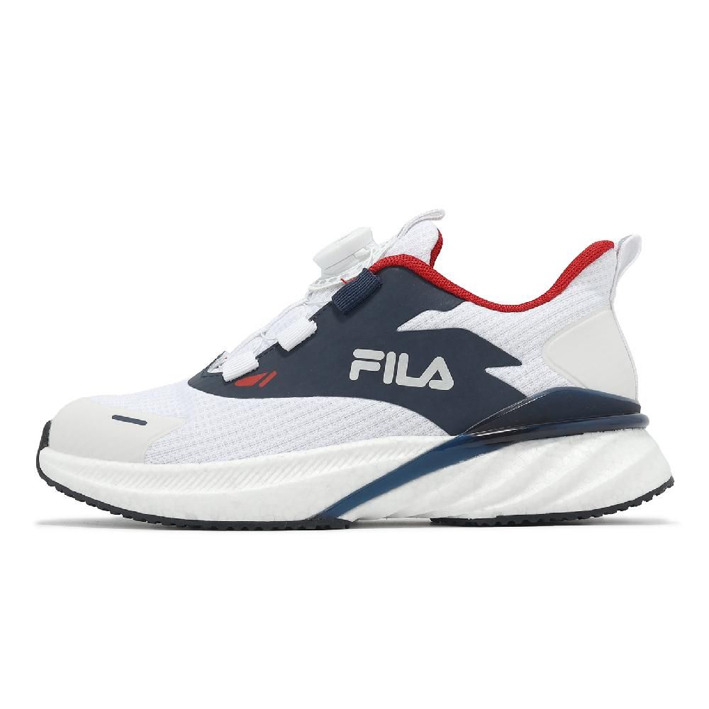 Fila Fila 斐樂 慢跑鞋 J822Y 中大童 童鞋 白 藍 紅 反光 旋鈕 運動鞋 3J822Y131