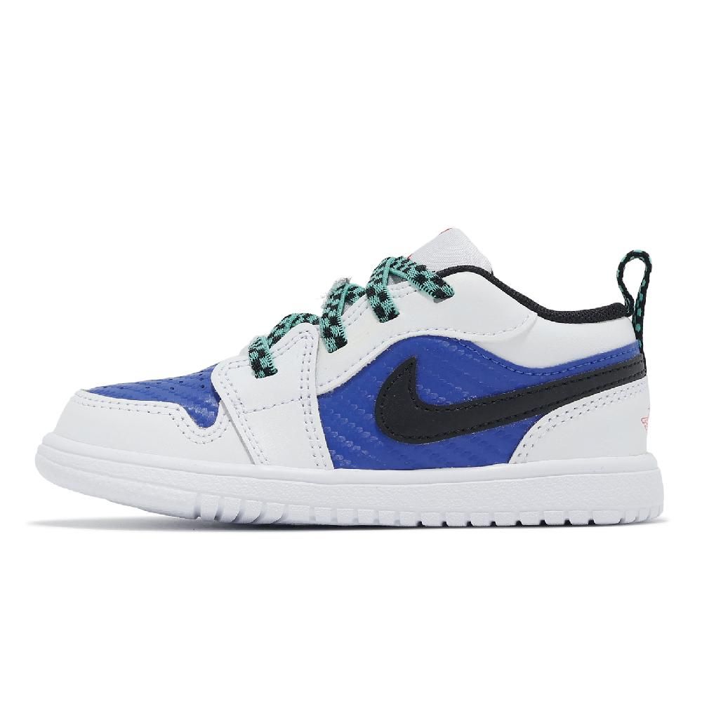 NIKE 耐吉 童鞋 Jordan 1 Low ALT SE TD 小童 學步鞋 白 藍 黑 喬丹 魔鬼氈 FQ8710-100