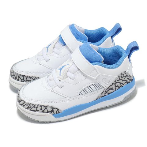 NIKE 耐吉 學步鞋 Jordan Spizike Low TD 童鞋 小童 白 北卡藍 魔鬼氈 UNC 休閒鞋 FQ3952-141