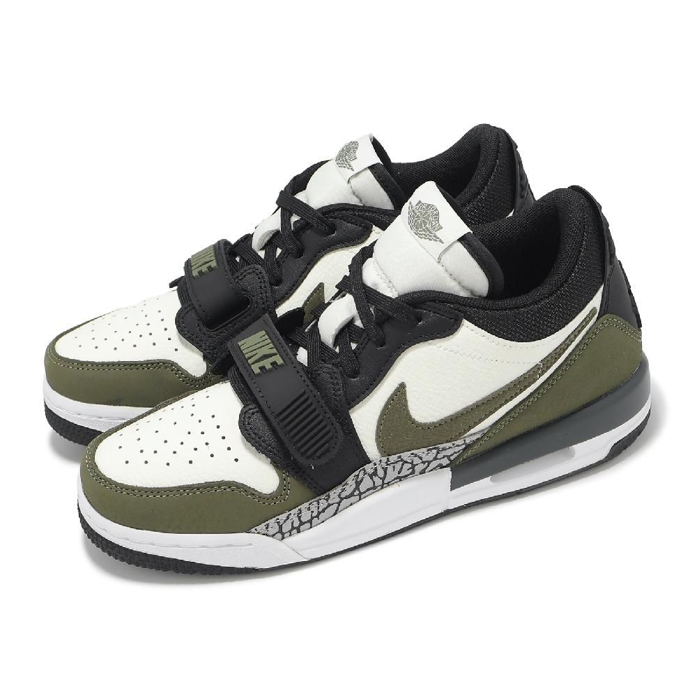 NIKE 耐吉 休閒鞋 Air Jordan Legacy 312 Low GS 大童 女鞋 黑 綠 爆裂紋 低筒 CD9054-120