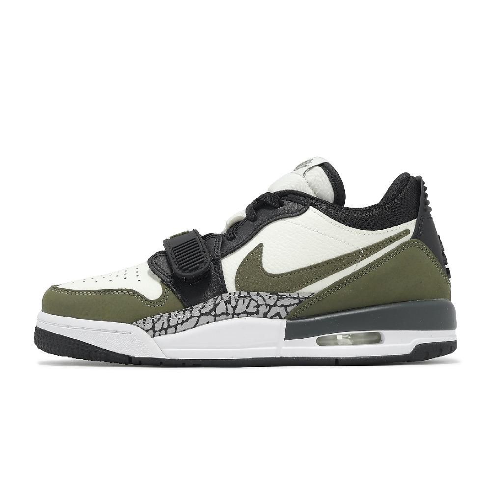 NIKE 耐吉 休閒鞋 Air Jordan Legacy 312 Low GS 大童 女鞋 黑 綠 爆裂紋 低筒 CD9054-120