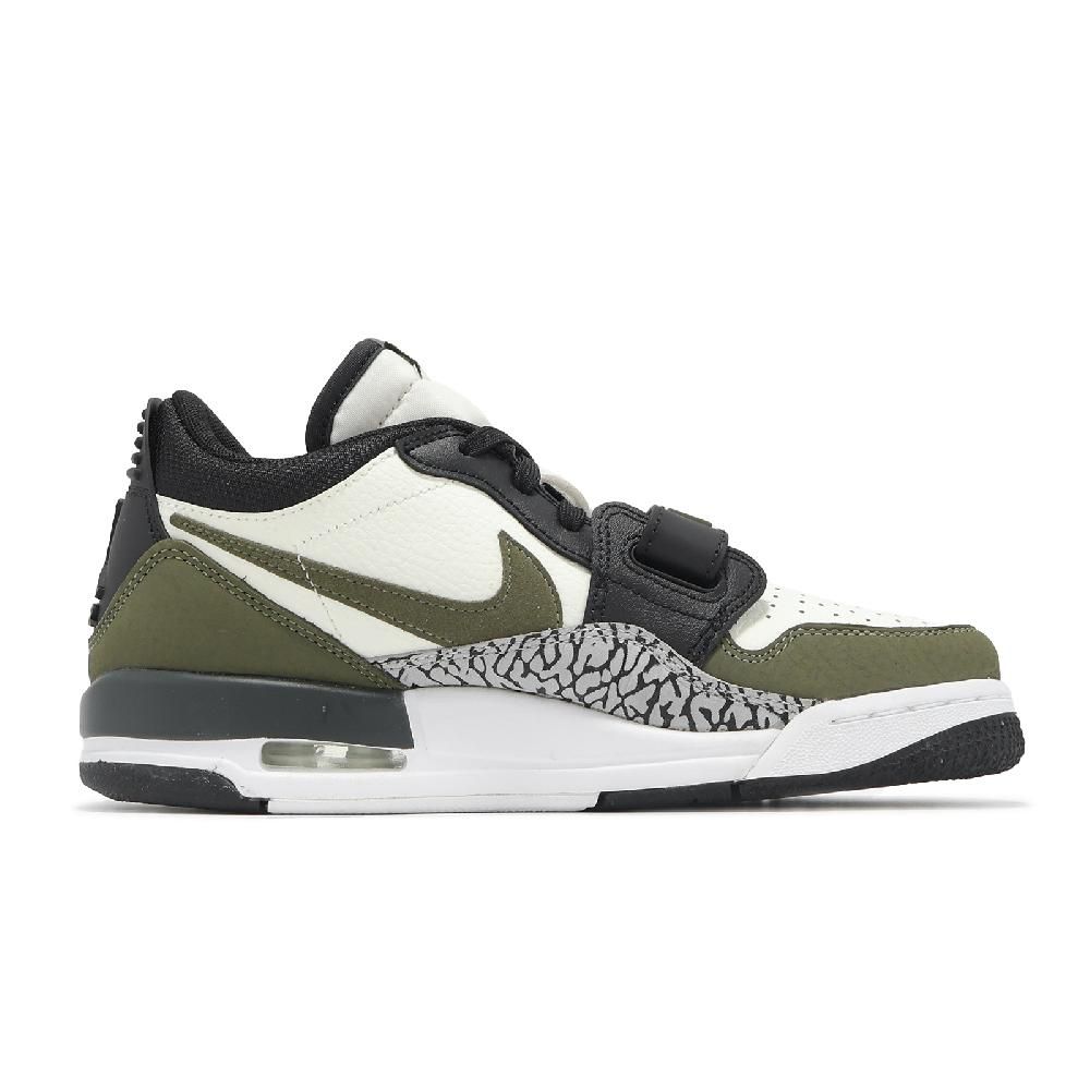 NIKE 耐吉 休閒鞋 Air Jordan Legacy 312 Low GS 大童 女鞋 黑 綠 爆裂紋 低筒 CD9054-120