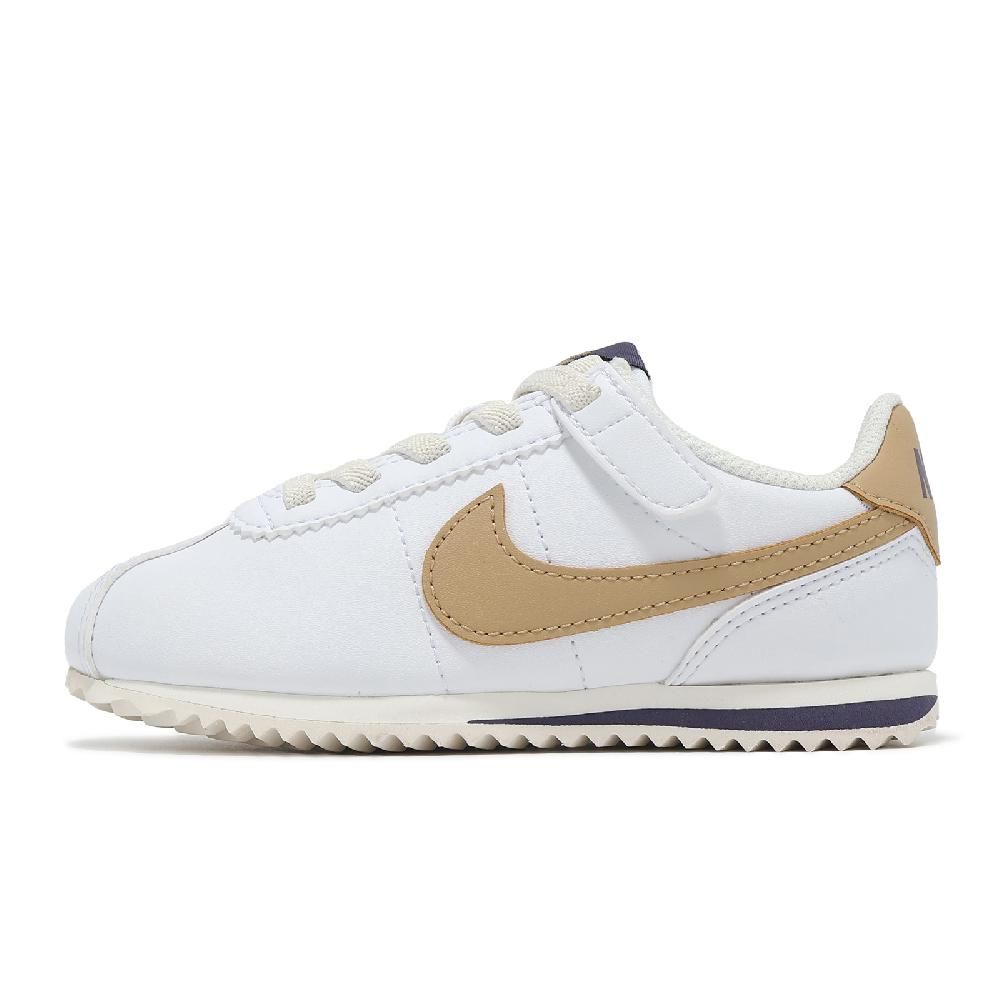 NIKE 耐吉 童鞋 Cortez Easyon PS 中童 白 奶茶色 阿甘鞋 親子鞋 魔鬼氈 休閒鞋 DM0951-109