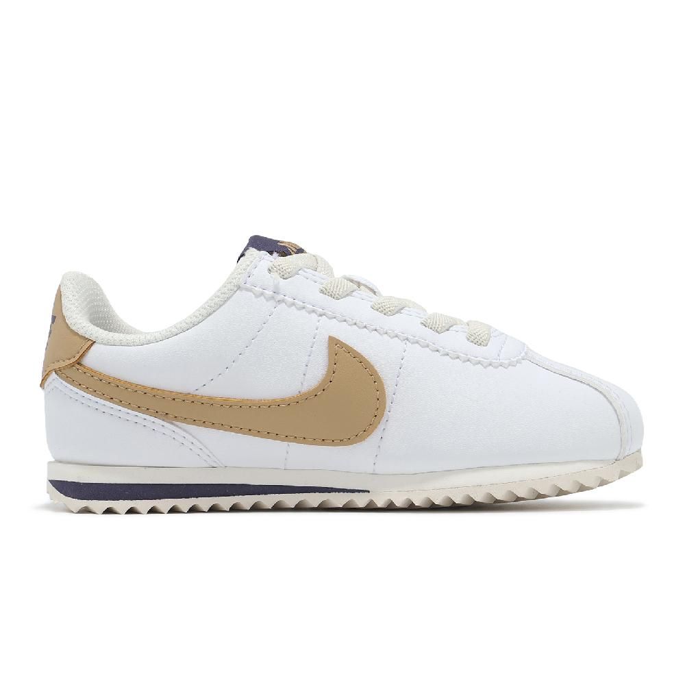 NIKE 耐吉 童鞋 Cortez Easyon PS 中童 白 奶茶色 阿甘鞋 親子鞋 魔鬼氈 休閒鞋 DM0951-109