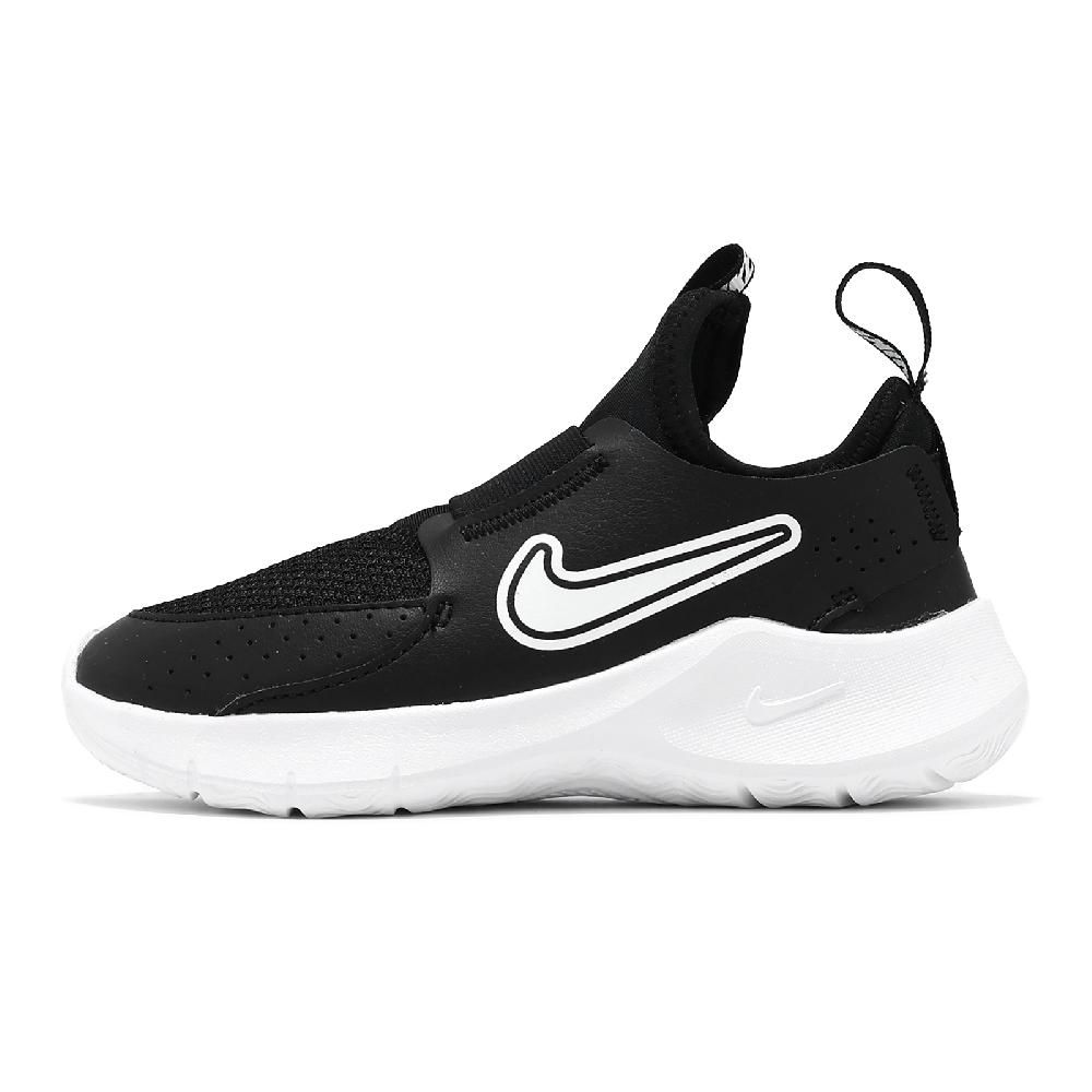 NIKE 耐吉 童鞋 Flex Runner 3 PS 中童 黑 白 無鞋帶 小朋友 運動鞋 FN1449-005