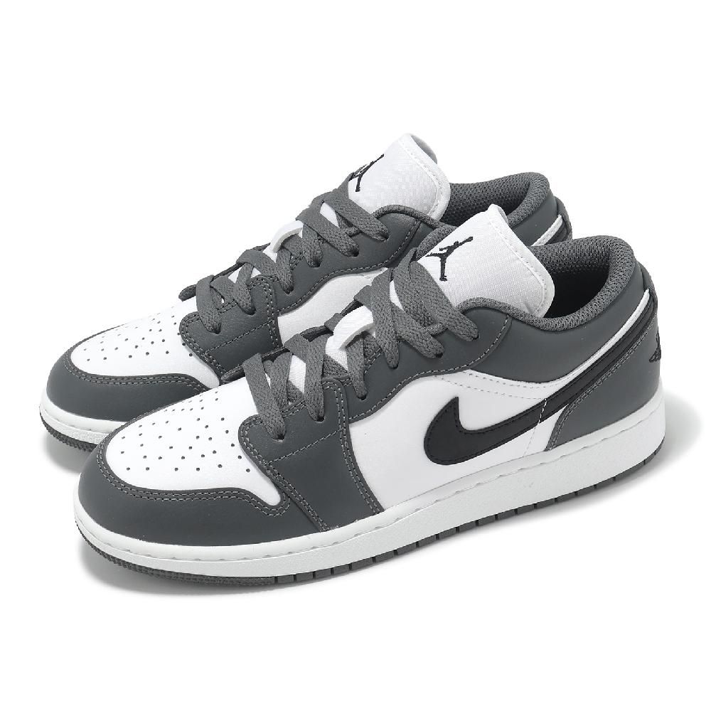 NIKE 耐吉 休閒鞋 Air Jordan 1 Low GS 大童 女鞋 深灰 白 AJ1 一代 低筒 553560-152