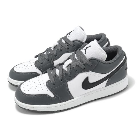 NIKE 耐吉 休閒鞋 Air Jordan 1 Low GS 大童 女鞋 深灰 白 AJ1 一代 低筒 553560-152