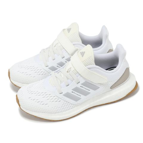 童鞋 Pureboost C 中童 白 灰 緩震 膠底 魔鬼氈 運動鞋 JI2049