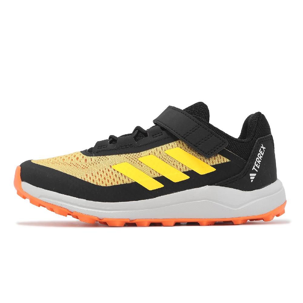 adidas 愛迪達 越野跑鞋 Terrex Agravic Flow CF K 中童 黑黃 魔鬼氈 緩衝 小朋友 IE7600