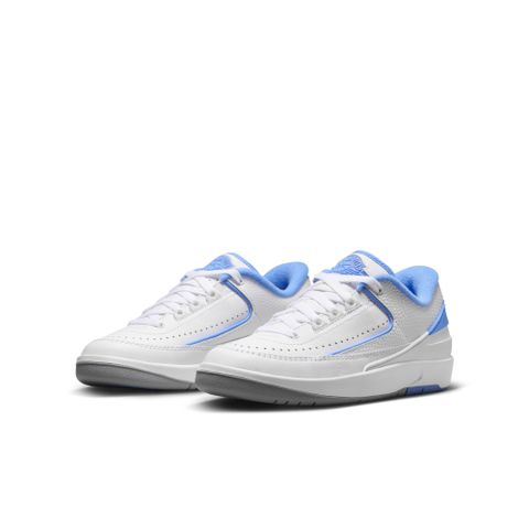 NIKE 耐吉 AIR JORDAN 2 RETRO LOW GS 中大童 童鞋 籃球鞋 白 大學藍-FJ6869104