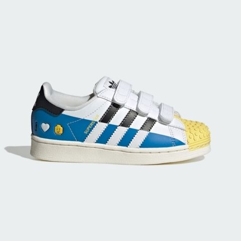 adidas Originals Adidas Superstar CF C [IF2911] 中童 運動休閒鞋 LEGO 聯名 魔鬼沾 白藍