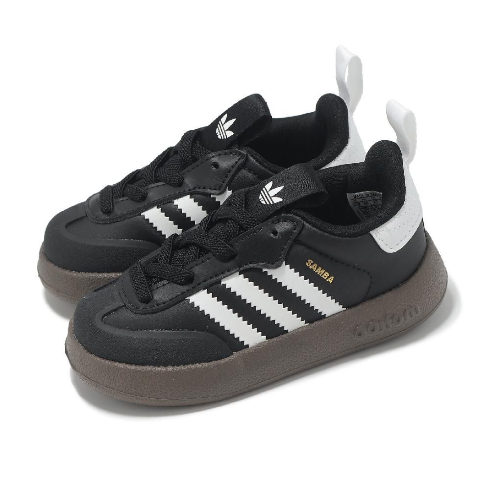 adidas 愛迪達 學步鞋 Adifom Samba 360 I 童鞋 小童 黑 白 彈性鞋帶 JH5201