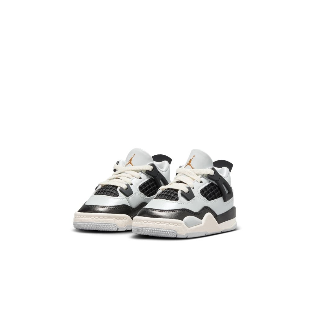 NIKE 耐吉 JORDAN 4 RETRO TD 中大童 籃球鞋 童鞋 喬丹 AJ4 白黑色-FZ8584070