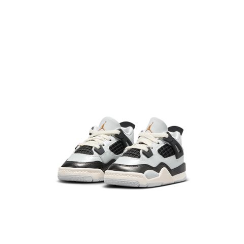 NIKE 耐吉 JORDAN 4 RETRO TD 中大童 籃球鞋 童鞋 喬丹 AJ4 白黑色-FZ8584070