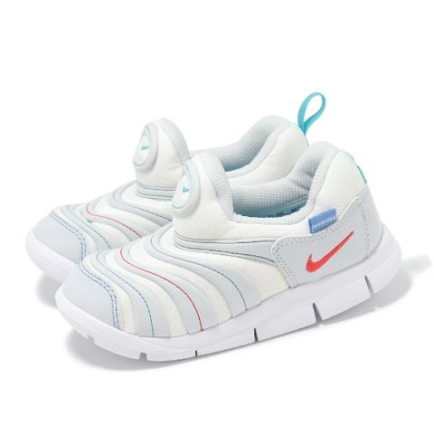 NIKE 耐吉 童鞋 Dynamo Free TD 小童 毛毛蟲鞋 學步鞋 白 綠 休閒鞋 343938-105