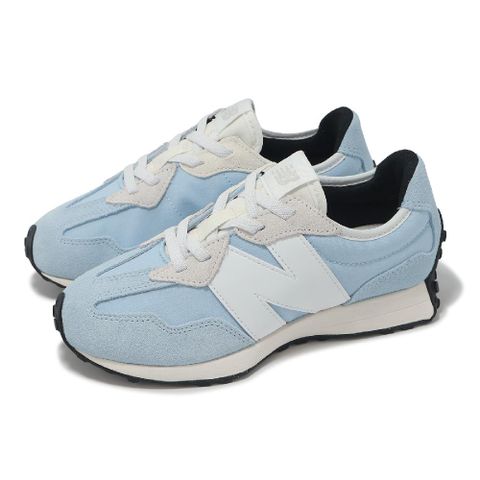 休閒鞋 327 中童 寬楦 藍 白 麂皮 拼接 小朋友 NB PH327BS-W