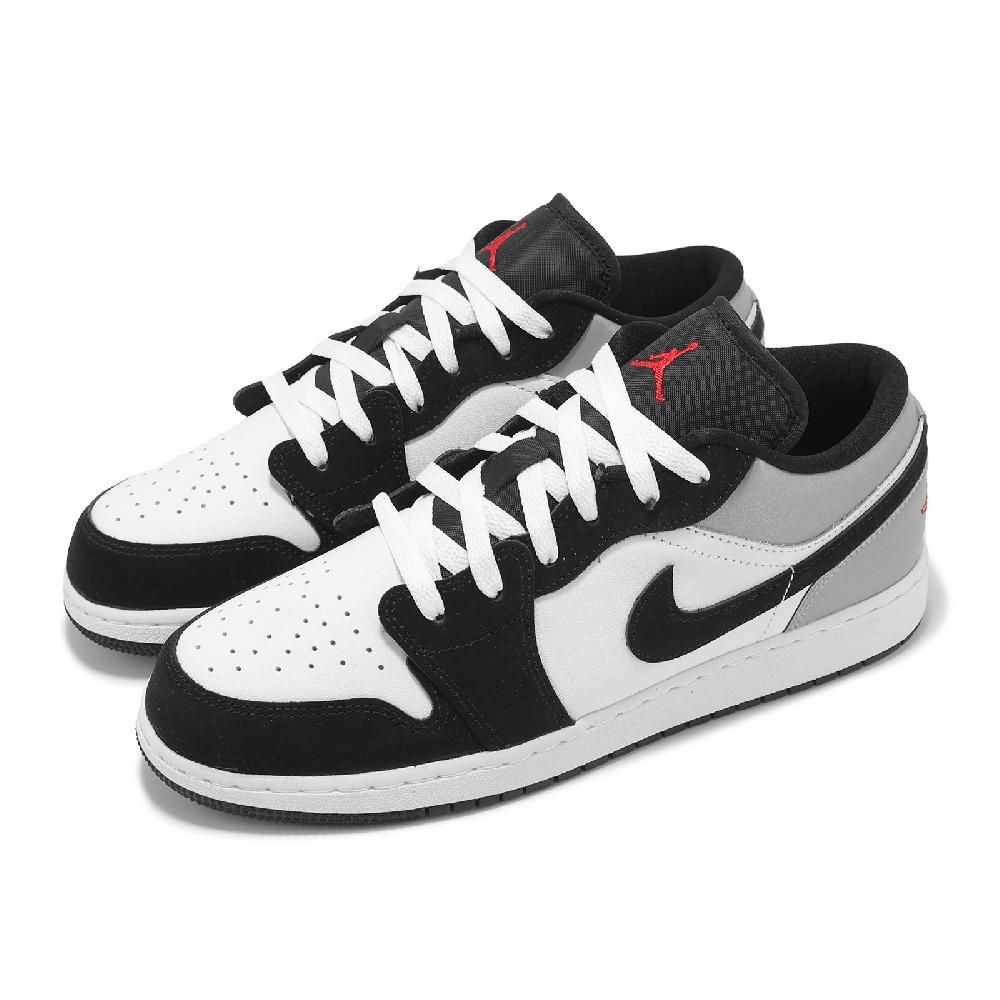 NIKE 耐吉 休閒鞋 Air Jordan 1 Low GS Panda Toe 大童 女鞋 白 黑 銀 AJ1 HF3188-106