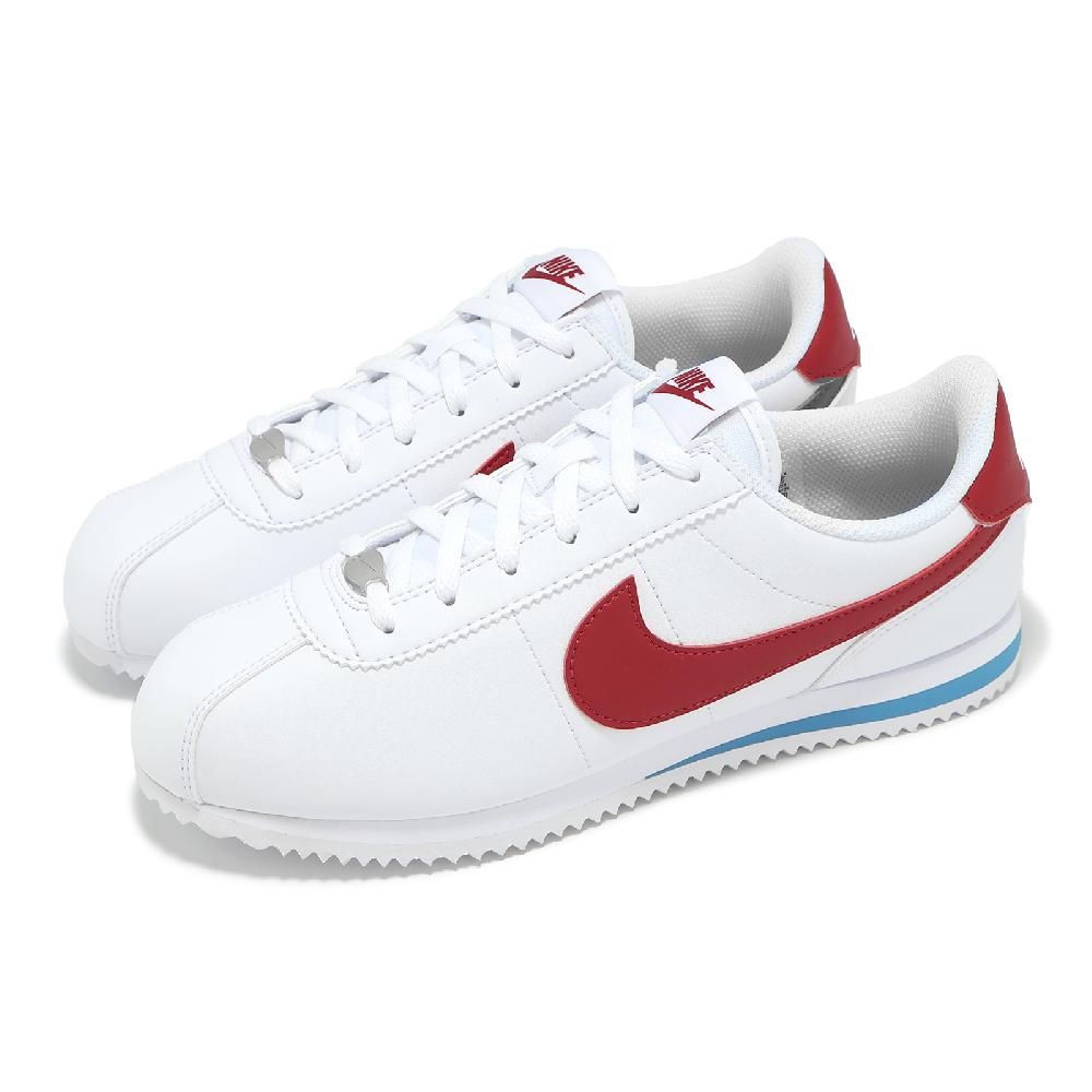 NIKE 耐吉 阿甘鞋 Cortez GS 大童 女鞋 白 紅 皮革 經典 百搭 休閒鞋 DM0950-115