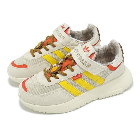 adidas 愛迪達 x 迪士尼 童鞋 Retropy F2 CF EL C 中童 米白 奇奇蒂蒂 小朋友 魔鬼氈 IH3501